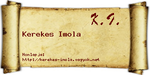 Kerekes Imola névjegykártya